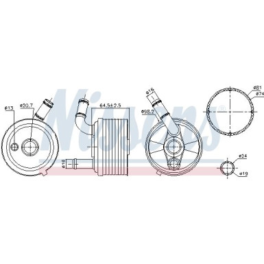 Nissens | Ölkühler, Automatikgetriebe | 91185