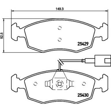 8DB 355 019-651 Bremsbelagsatz, Scheibenbremse