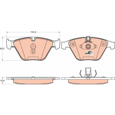 GDB2021 Bremsbelagsatz, Scheibenbremse COTEC