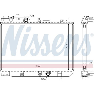 Nissens | Kühler, Motorkühlung | 62431A