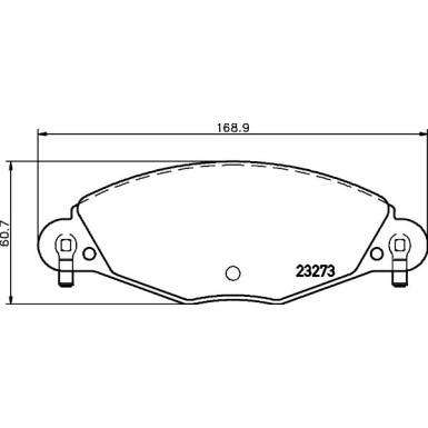Hella | Bremsbelagsatz, Scheibenbremse | 8DB 355 019-421