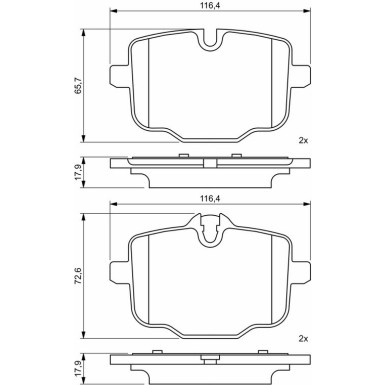 BOSCH Bremsbelagsatz, Scheibenbremse 0 986 494 759