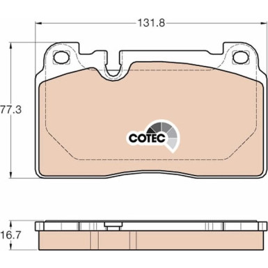 GDB1974 Bremsbelagsatz, Scheibenbremse COTEC