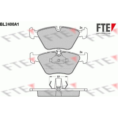 FTE | Bremsbelagsatz, Scheibenbremse | 9010720