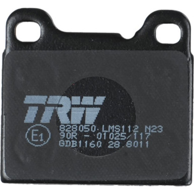 TRW | Bremsbelagsatz, Scheibenbremse | GDB1160