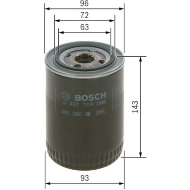 BOSCH 0 451 104 066 Ölfilter BOSCH 0 451 104 066 Ölfilter