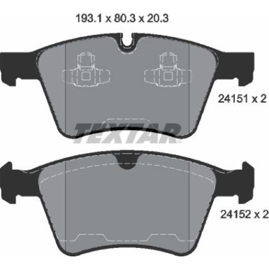 2415101 Bremsbelagsatz, Scheibenbremse Q+