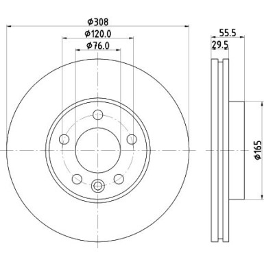 Hella | Bremsscheibe | 8DD 355 123-511