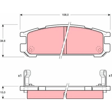 GDB990 Bremsbelagsatz, Scheibenbremse