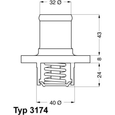 Wahler | Thermostat, Kühlmittel | 3174.89D