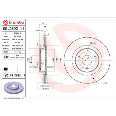 Brembo | Bremsscheibe | 09.D892.11
