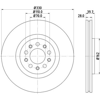 Hella | Bremsscheibe | 8DD 355 116-651