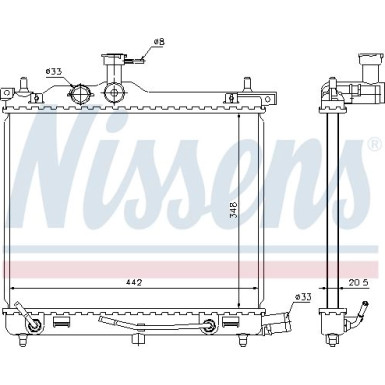 Nissens | Kühler, Motorkühlung | 67547