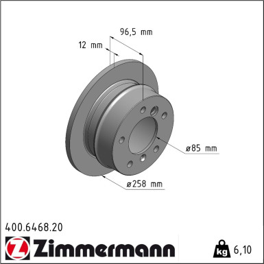 Zimmermann Bremsscheibe Coat Z 400.6468.20