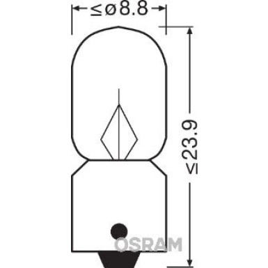 Osram Autolampe T2W 12V Weiß 2 Watt 10er Pack 3796