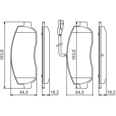0 986 494 498 Bremsbelagsatz, Scheibenbremse