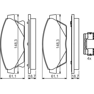 0 986 494 657 Bremsbelagsatz, Scheibenbremse