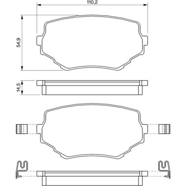 0 986 424 669 Bremsbelagsatz, Scheibenbremse