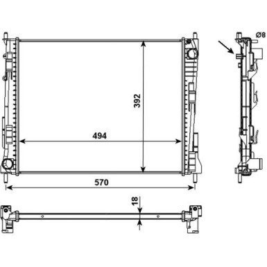 53992 Kühler, Motorkühlung 53992 Kühler, Motorkühlung
