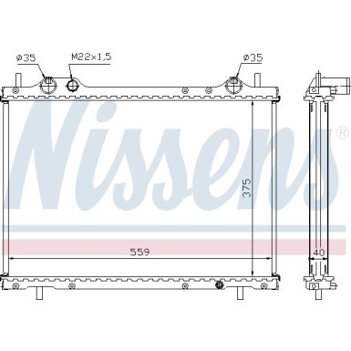 Nissens | Kühler, Motorkühlung | 61792A Nissens | Kühler, Motorkühlung | 61792A