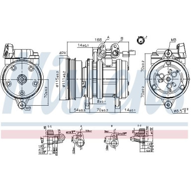 Nissens | Kompressor, Klimaanlage | 89263
