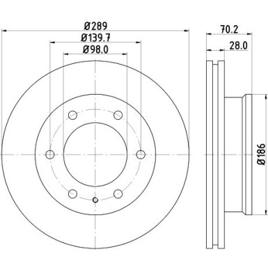 Hella | Bremsscheibe | 8DD 355 129-181
