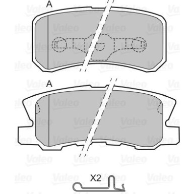 601321 Bremsbelagsatz, Scheibenbremse