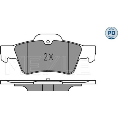 025 233 3516/PD Bremsbelagsatz, Scheibenbremse MEYLE-PD: Advanced performance and design.