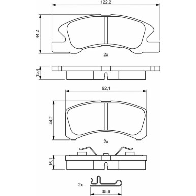 0 986 494 878 Bremsbelagsatz, Scheibenbremse