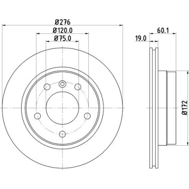 Hella Pagid | Bremsscheibe | 8DD 355 127-181