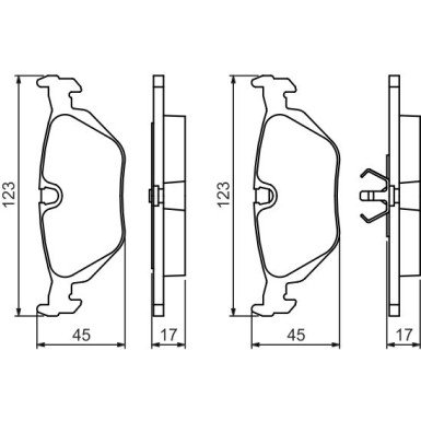 0 986 460 964 Bremsbelagsatz, Scheibenbremse