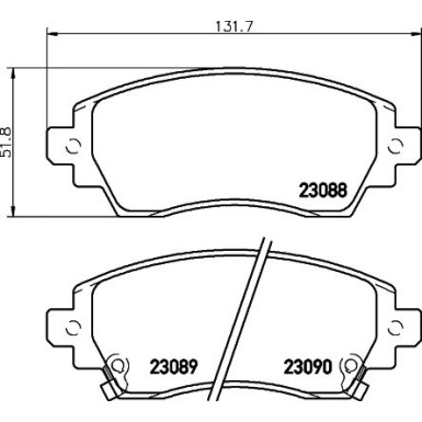 8DB 355 017-101 Bremsbelagsatz, Scheibenbremse