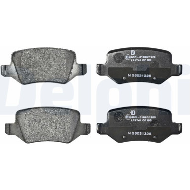 Delphi | Bremsbelagsatz, Scheibenbremse | LP1741