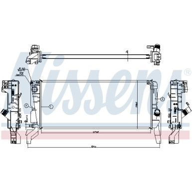 Nissens | Kühler, Motorkühlung | 606246
