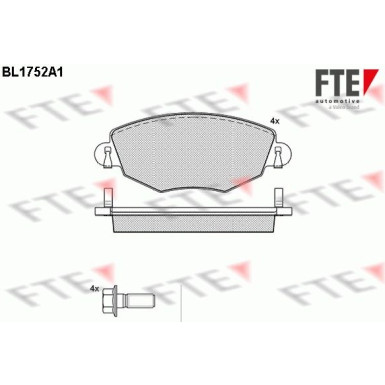 FTE | Bremsbelagsatz, Scheibenbremse | 9010333