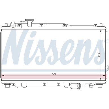 Nissens | Kühler, Motorkühlung | 66604