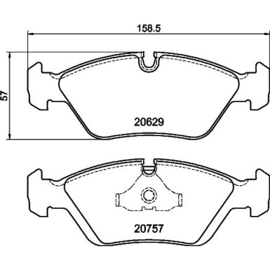 Hella | Bremsbelagsatz, Scheibenbremse | 8DB 355 006-511