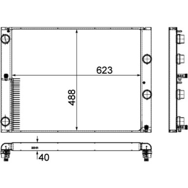 CR 1158 000P Kühler, Motorkühlung BEHR *** PREMIUM LINE ***