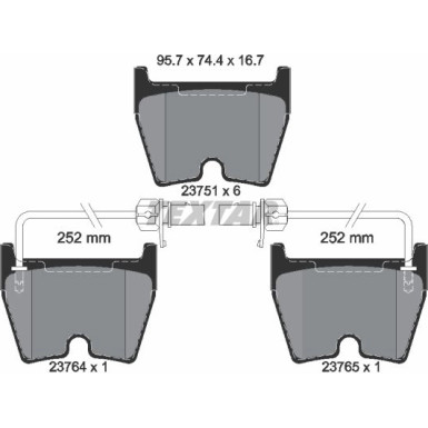 2375101 Bremsbelagsatz, Scheibenbremse Q+