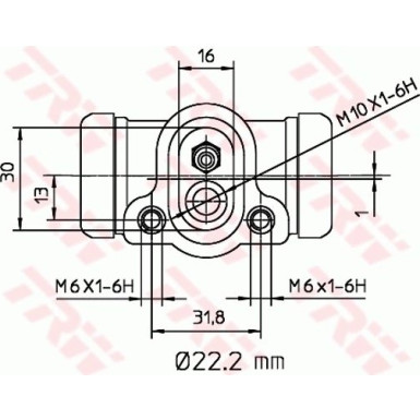 TRW | Radbremszylinder | BWH311