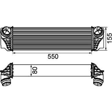 Mahle | Ladeluftkühler | CI 184 000P