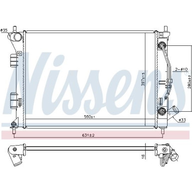 Nissens | Kühler, Motorkühlung | 675038