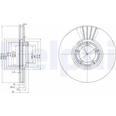 Delphi | Bremsscheibe | BG3365