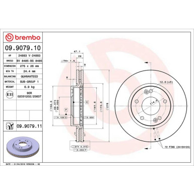 Brembo | Bremsscheibe | 09.9079.11