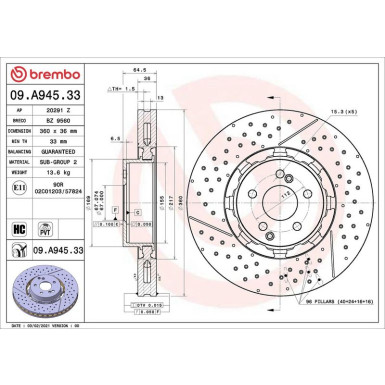 Brembo | Bremsscheibe | 09.A945.33