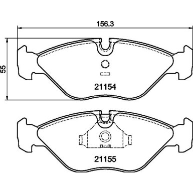 Hella | Bremsbelagsatz, Scheibenbremse | 8DB 355 007-591
