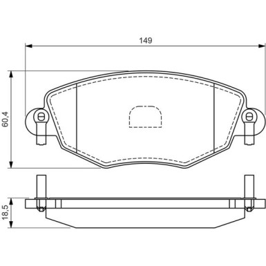 BOSCH Bremsbelagsatz, Scheibenbremse 0 986 494 026