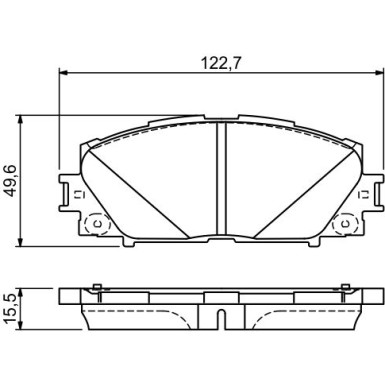 0 986 494 670 Bremsbelagsatz, Scheibenbremse