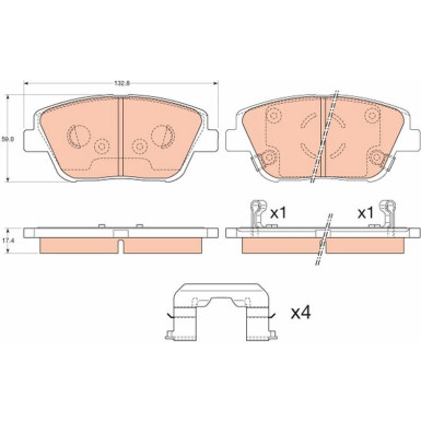 GDB3540 Bremsbelagsatz, Scheibenbremse