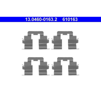 ATE | Zubehörsatz, Scheibenbremsbelag | 13.0460-0163.2